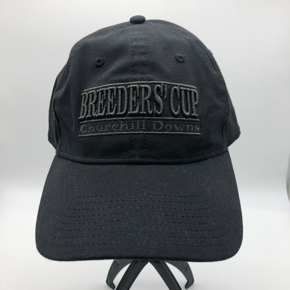 Breeders Cup Hat Ball Cap Black Unisex Churchill Downs Horse Racing OSFM NEW